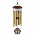 Windspiel 90 cm aus Metall und Holz in Goldbraun für Garten und Balkon