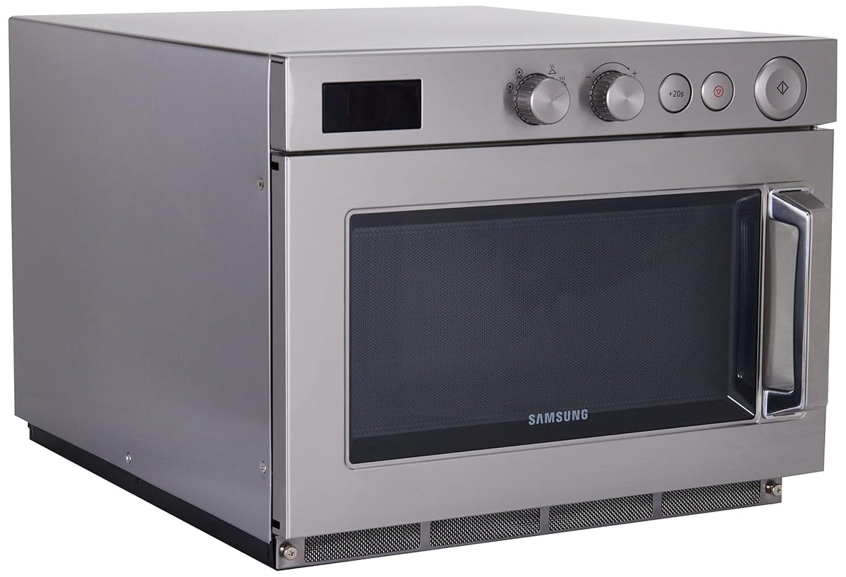 SARO Mikrowelle, 1500 W, 230 V, 26 L, Silber, SAMSUNG für Gastronomie, 5 Leistungsstufen, Edelstahl/Keramik, Drehregler