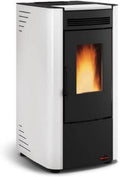 Extraflame Pelletheizungen, 6.3 KW, 507 mm, Weiß, Pelletofen Ketty Beschichtung aus Stahl lackiert, 180 m3 Beheizbare
