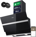 CIARRA Dunstabzugshaube, 60 cm, 692 m, Schwarz/Silber, CBCB6736N A+++ ³/h Nachlaufautomatik