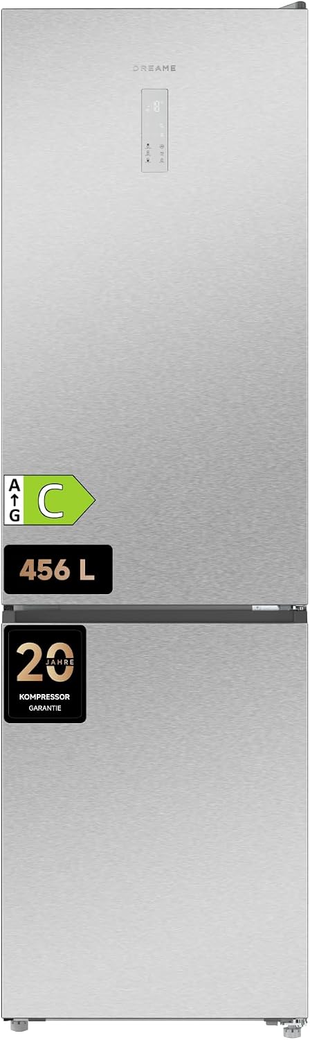 dreame Kühlschrank, 456 L, Silber, Mega Pro mit SpaceBoost Mega-Kapazität, schlankem Design, schneller und gleichmäßiger Kühlung
