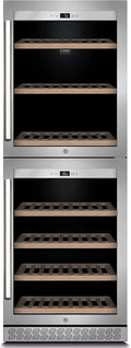Caso Weinkühlschrank, Silber, WineChef PRO 126-2D mit App, für 126 Faschen, Edelstahl, 126 liters