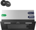 CIARRA Dunstabzugshaube, 60 cm, 704 m, Schwarz/Silber, CBCB6926A A+++ Einbau breit ³/h Umluft