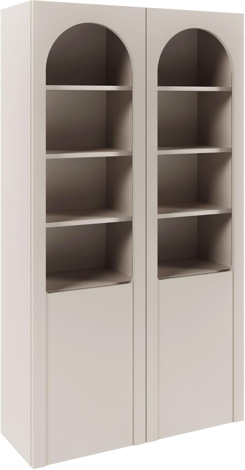 Selsey Vitrine, 100 cm, Mehrfarbig, Glas Arkadia Zweiflügelige Glas in Kaschmir nschrank