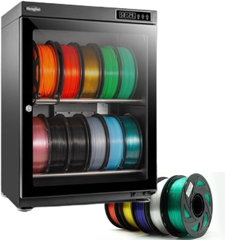 ShaiVrissian Verdampfungs- & Trocknungsausrüstung, 70 L, Transparent, 3D-Filament-Trockenschrank Mit Sicherheitsglastür