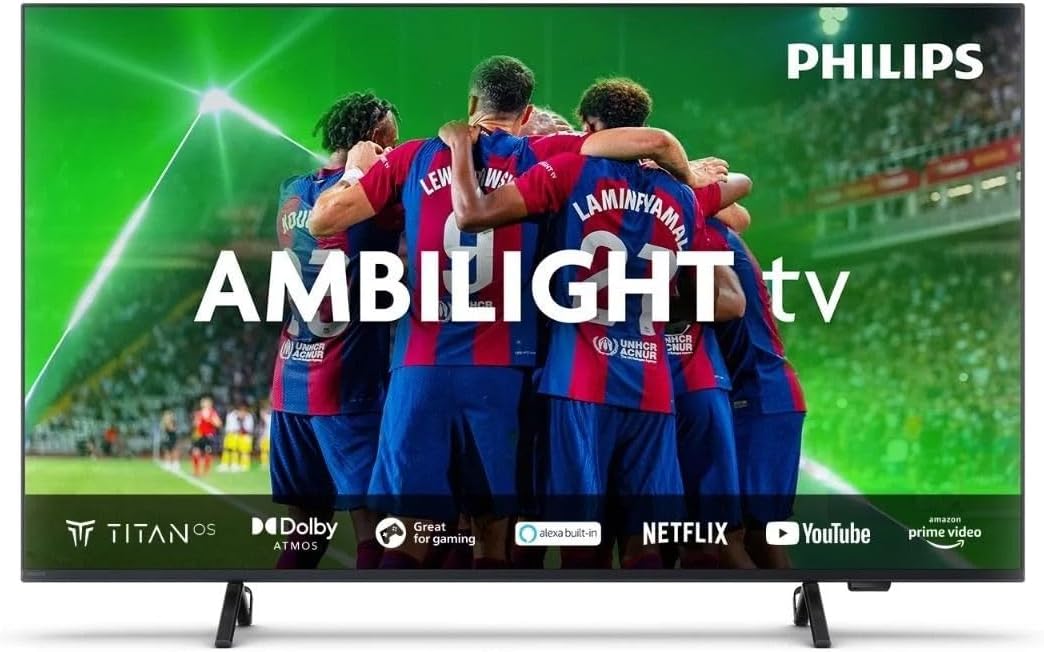 Philips Fernseher, Schwarz, Smart TV, Ambilight 50PUS8309 4K LED Smart TV - 50-Zoll Display mit, Matt