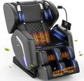 NAGLIFOR Relaxsessel, Grau, Ganzkörper Massagesessel mit Wärmefunktion, 14 Massagerollen, 9 Airbags, Fußmassage
