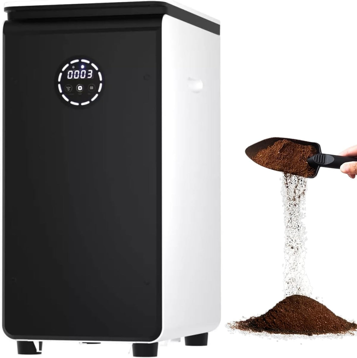 GEME All Things Live Forever and In Harmony with The Earth Komposte, 19 L, Schwarz/Weiß