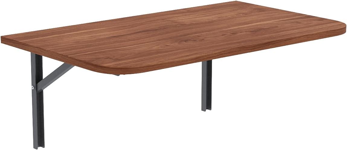 AKKE Esstisch, 120 cm, 60 cm, Grau, Klapptisch Wandklapptisch - Klappbar Faltbar Platzsparend