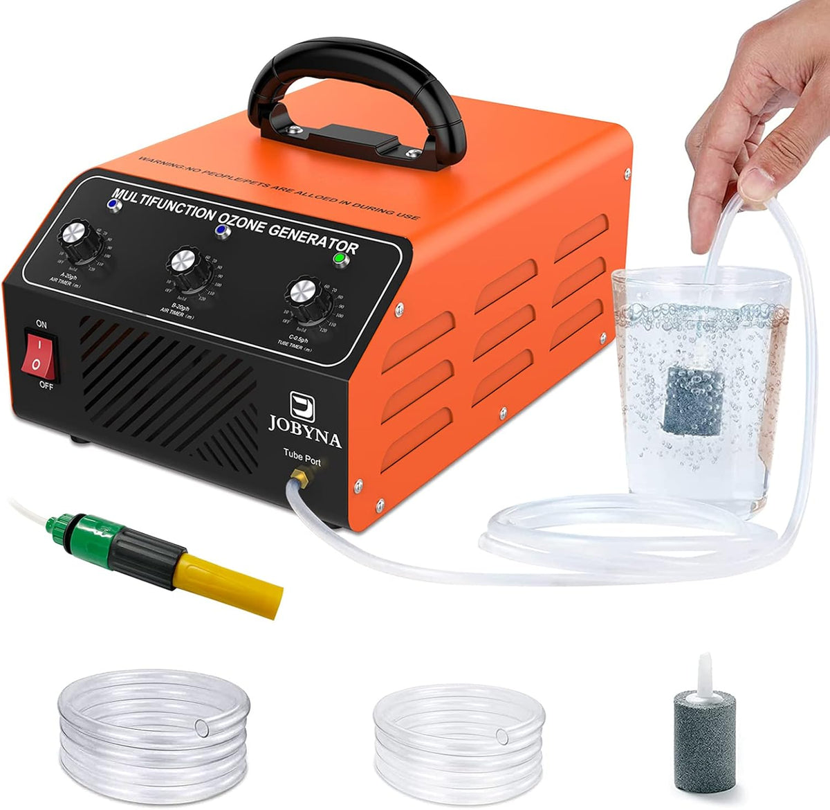 JOBYNA Powerstation, Schwarz, 000mg/h Ozongenerator Auto + 500mg/h Ozongenerator für, Industrieller O3 Ozongerät mit Timer