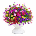 Künstliche Topfpflanze 48 cm aus Textil und Kunststoff mehrfarbig mit Keramikvase für Innenräume