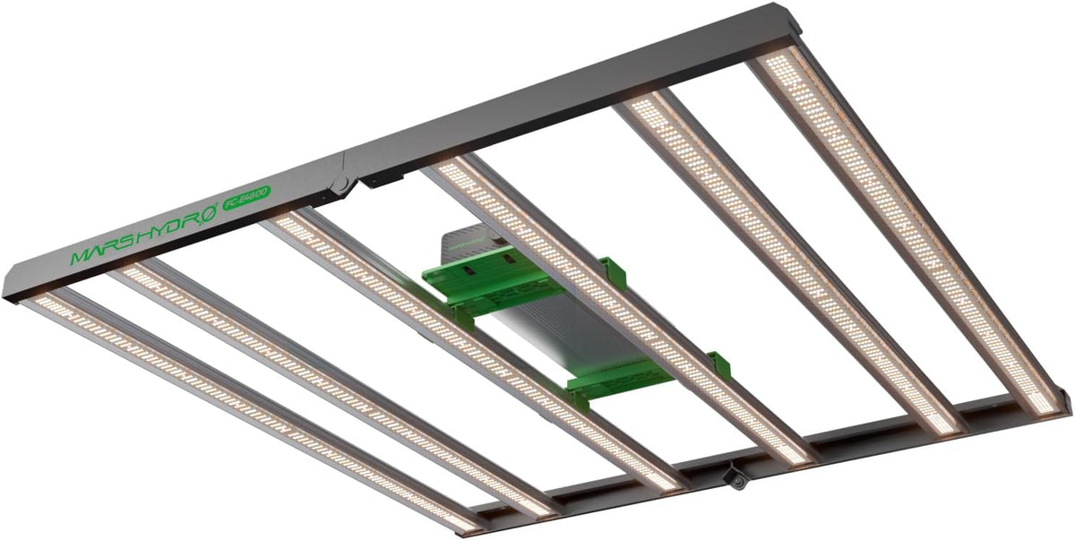 MARS HYDRO Wachtumsleuchten, 120X120 cm, Grau/Grün, FC-E4800 LED Grow Lampe für Vollspektrum Grow Light 480Watt