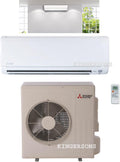 MITSUBISHI Split-System, Weiß/Beige, 000 BTU SEER 18 Wall Mount Ductless Mini-Split Inverter