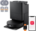roborock Saugroboter, Schwarz, Qrevo Edge 2 Set mit Wischfunktion&Hebarem Wischmopp