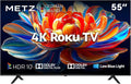 METZ Fernseher, 55 Zoll, 139 cm, schwarz, Smart TV, Blue Roku TV, 4K UHD Smart TV, mit Triple Tuner, mit WLAN, HDMI