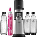 sodastream Wassersprudler, 1 L, Mehrfarbig, DUO - 4x Sprudlerflaschen & CO2-Zylinder
