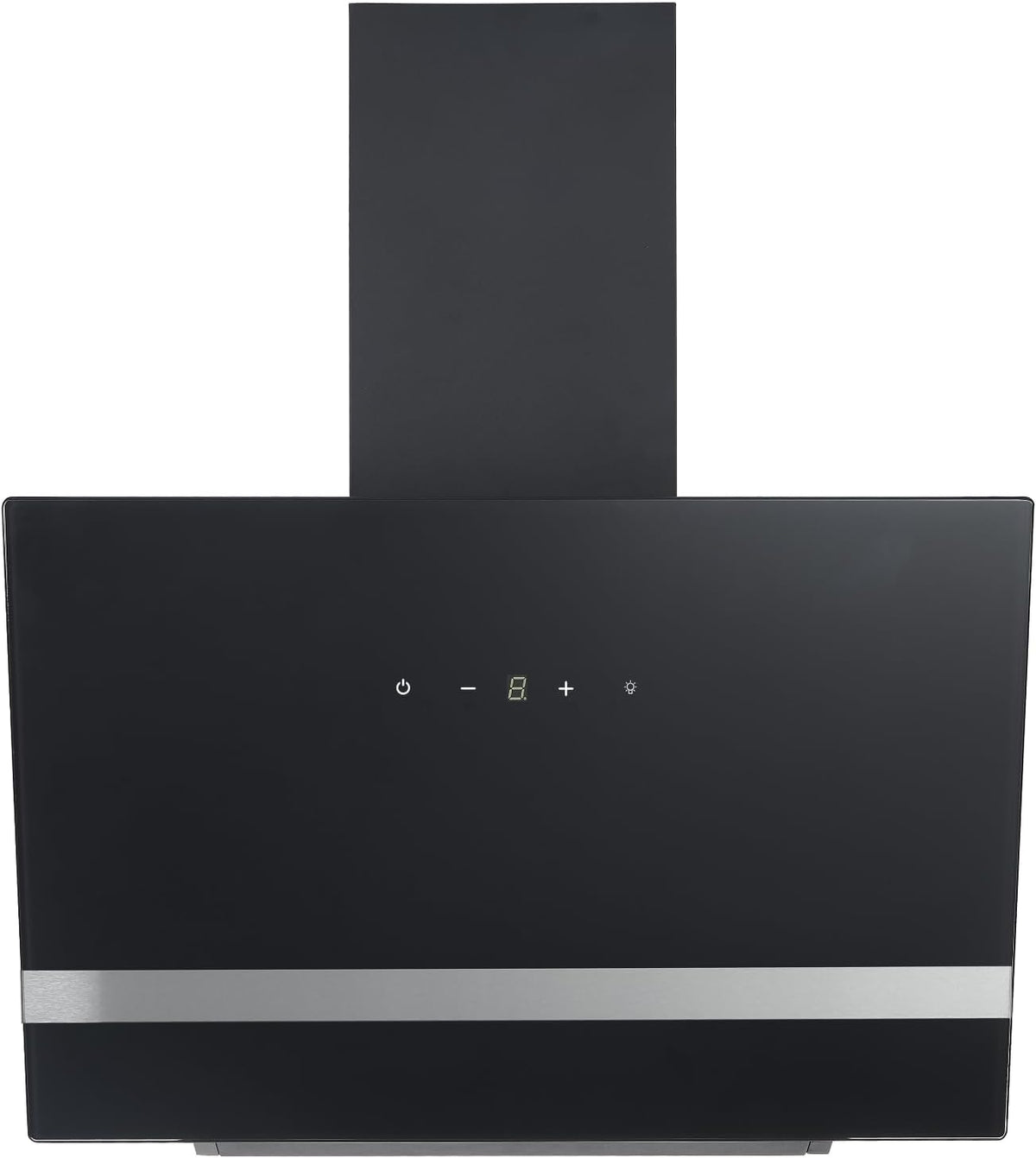 respekta Dunstabzugshaube, 67,5 dB, 60 cm, Schwarz, kopffrei / schräg / Metallgehäuse mit Glasschirm in /