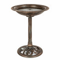 Vogelbad Durchmesser 50 cm aus Metall Bronze antik freistehend für Garten