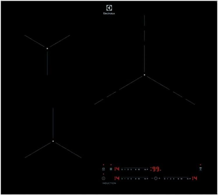 Electrolux Kochfeld, 60 cm, Schwarz, LIT6340CK Induktions, 3 Kochzonen, Hob2Hood-System, PowerBoost-Funktion, unabhängige Schieberegler