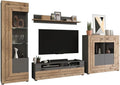 Wohnwand xonox.home, grau, Wohnzimmermöbel, Wohnzimmer Freno 4tlg. Set Wohnkombination Wohnzimmermöbel
