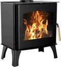 sannover Kaminofen, 11,8 kW, 52 cm, Schwarz, Holzofen Dita, Holzscheit