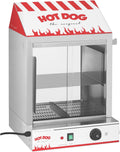 Royal Catering Dampfglätter, 2000 W, 200 W, Silber/Rot/Weiß, Hot Dog Maker aus Edelstahl für bis ürstchen & 50 Brötchen