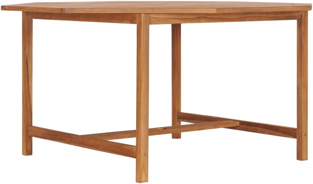 vidaXL Esstisch, 150x150x75 cm, Braun, Gartentisch Teakholz Massiv