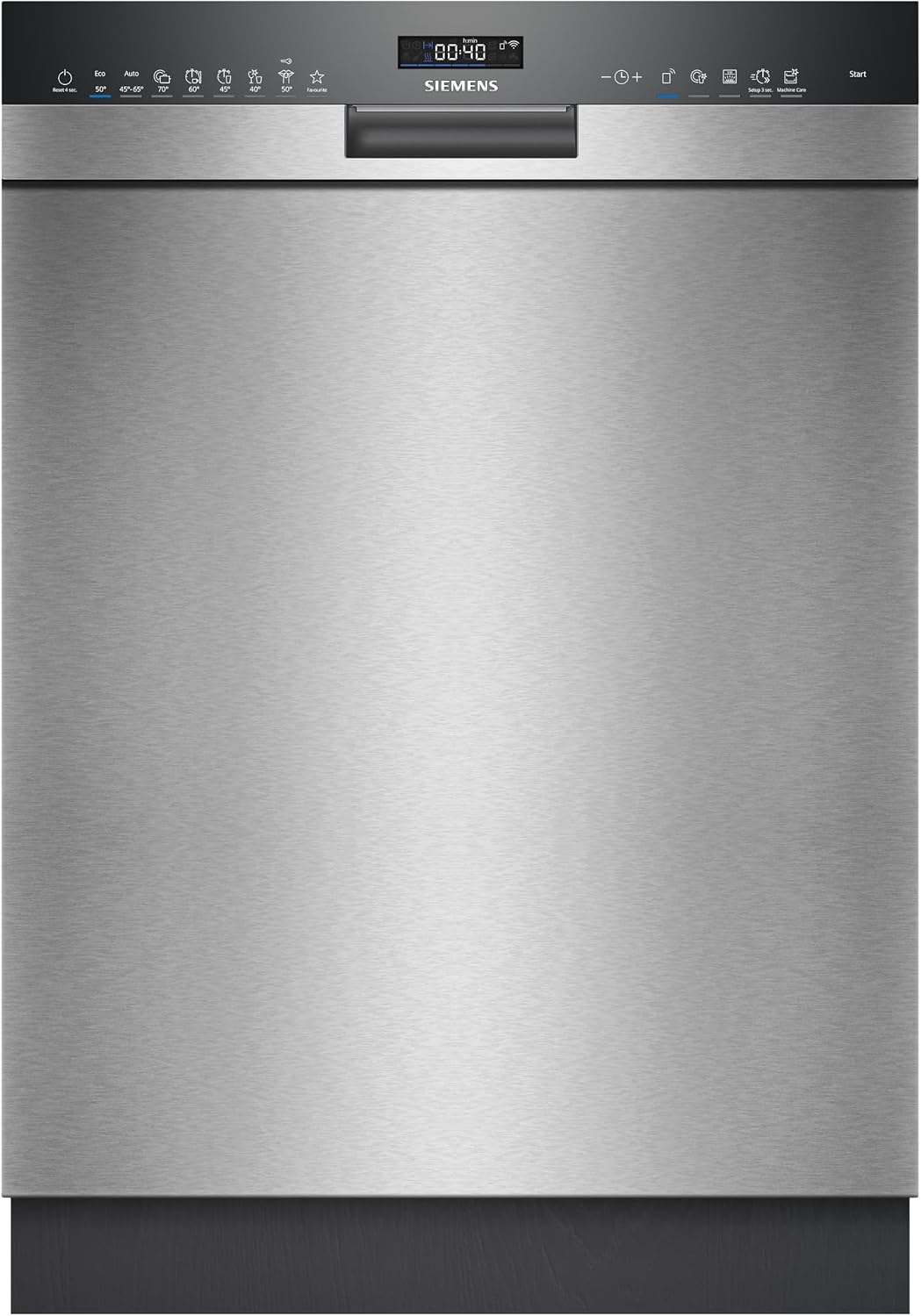 SIEMENS Geschirrspüler, 60 cm, Silber, SN45ZS07CE, iQ500 Smarter Unterbau, breit, Edelstahl, Besteckschublade, extra leise