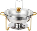 Chafing Buffetschrank, Silber, Dish Buffet Edelstahl Chafer Runder Catering-Wärmerserver
