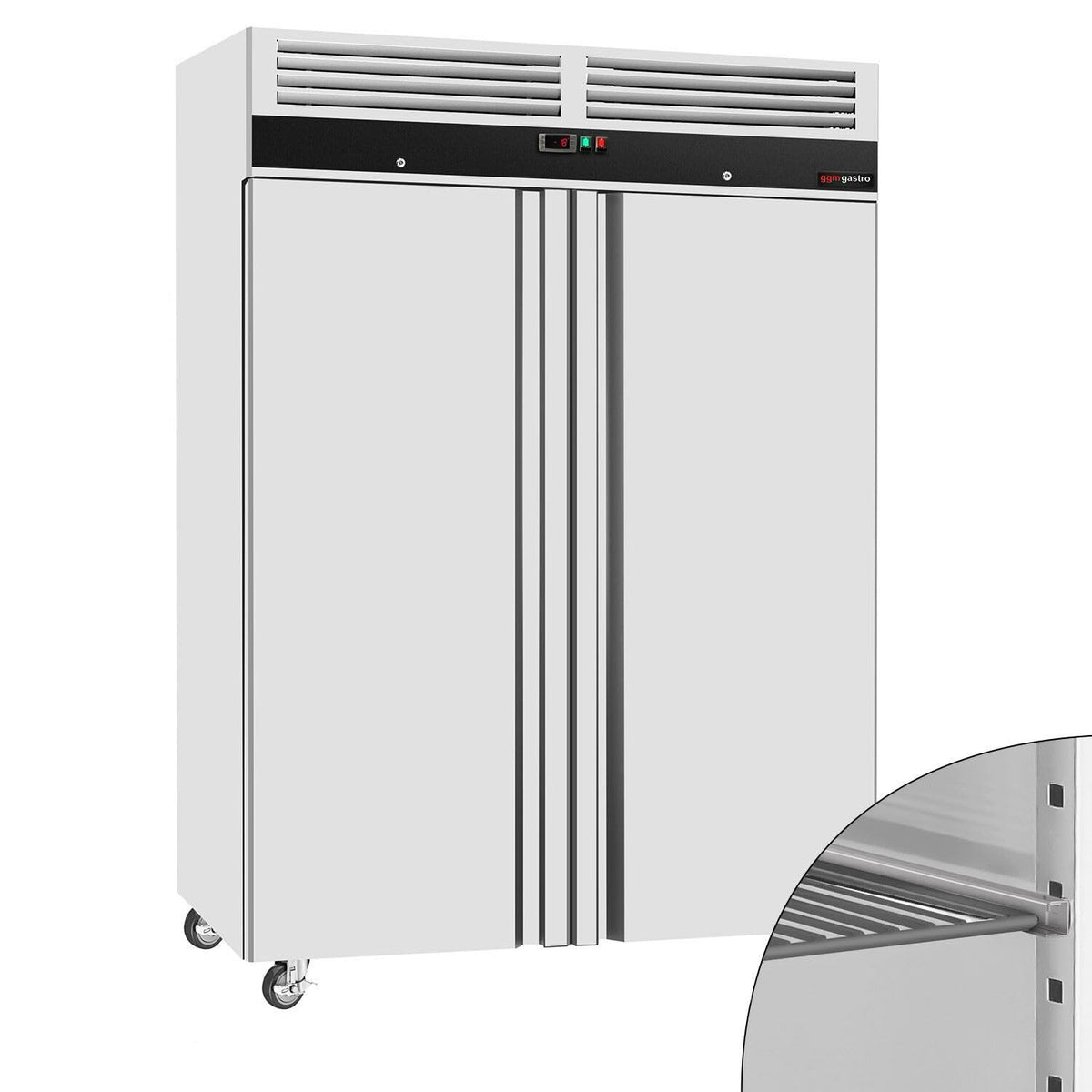 GGM Kühlschrank, 1200 L, Weiß, Gastro Tief ECO 2 Türen