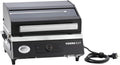 RÖSLE Elektrogrill, schwarz, BBQ-Portable Videro E2-P, tragbarer Tischgrill mit 2 Brennern, Warmhalterost und Deckel mit Glaseinsatz