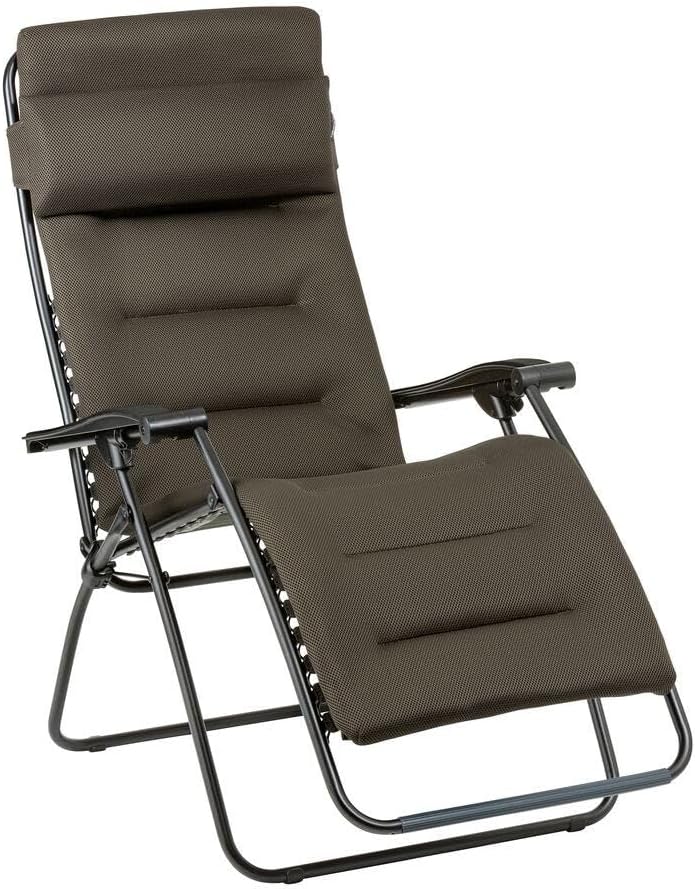 Lafuma Relaxsessel, Braun, MOBILIER - Gepolsterter Zero Gravity RSX Clip - Klappbare, Höchster Komfort - Taupe
