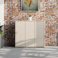 Forte Schuhschrank, 109,2 cm, 99,1 cm, 34,9 cm, Beige, Alice Springs 100 110, Flurschrank mit 3 Türen und 8 Einlegeböden