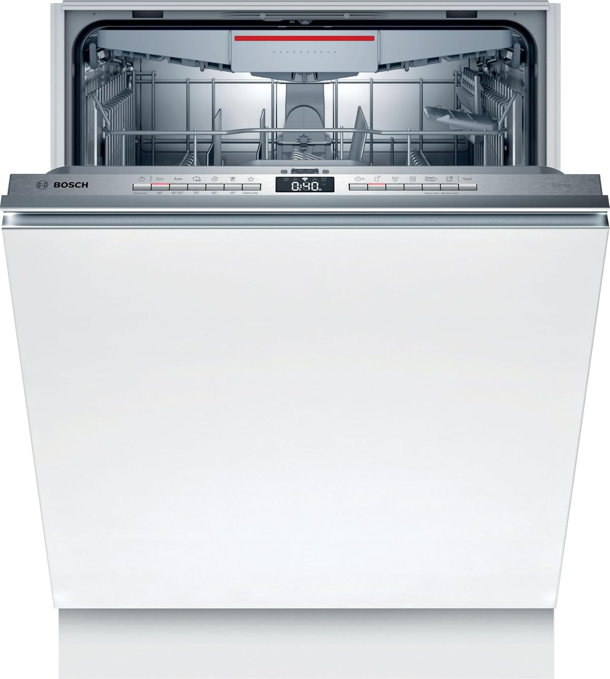 Bosch Geschirrspüler, 60 cm, Silber, SMV4HVX45E Serie 4, Einbau-, Home Connect - 13 Bestecke, EcoSilence Motor