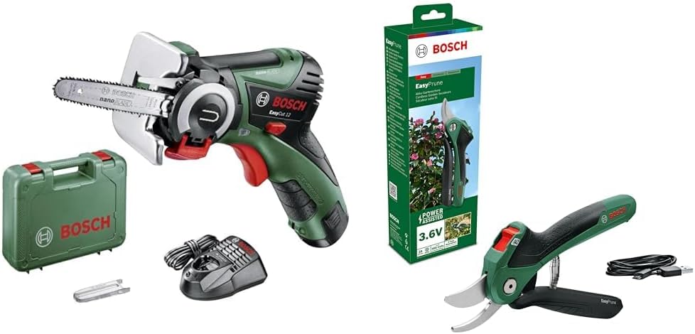 Bosch Home and Garden Astsägen, Grün/Schwarz/Rot, Akku Säge EasyCut 12
