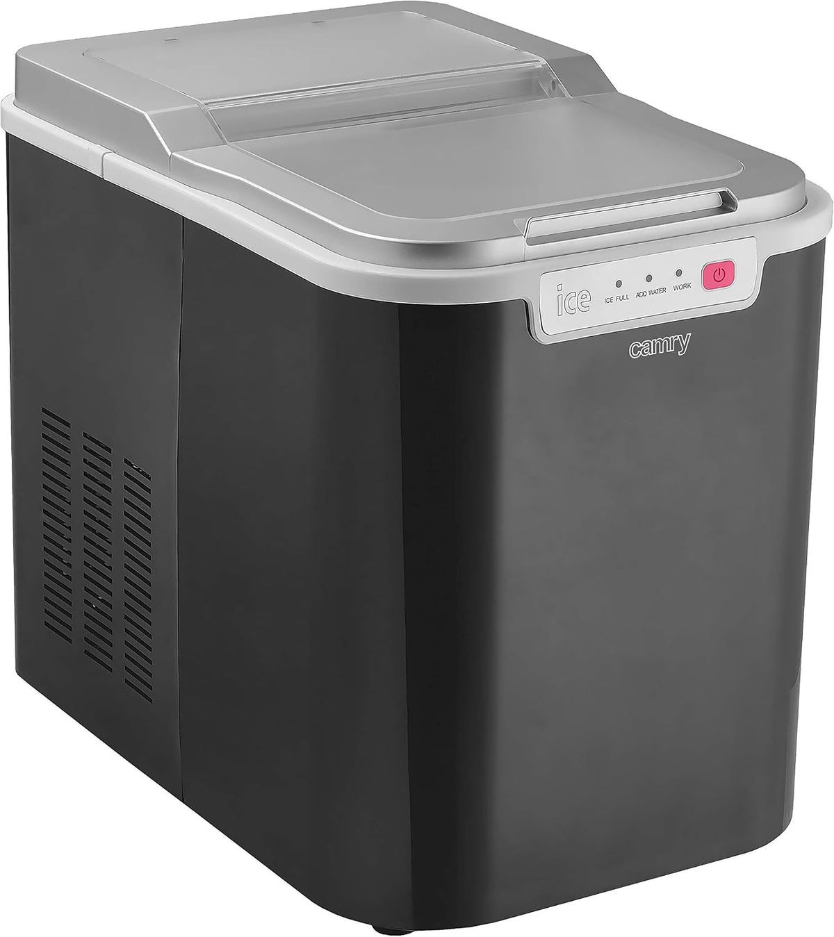 CAMRY Eiswürfelmaschine, schwarz/grau, Adler Eiswürfelbereiter CR 8073, schwarz, grau