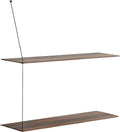 Woud Wandhalter, 80 cm, Braun, Stedge Wandregal, Eiche geräuchert