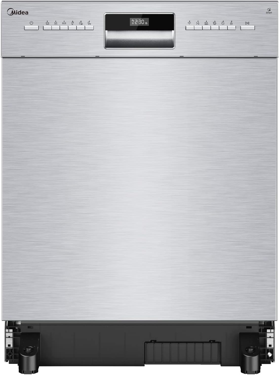 Midea Geschirrspüler, 60 cm, Silber, Unterbau Spülmaschine Einbau 14 Maßgedecke