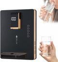 Sofortiger Heißwasserspender, Schwarz, Wandmontage, Netzeinspeisung mit abnehmbarer Auffangbox & elektronischer