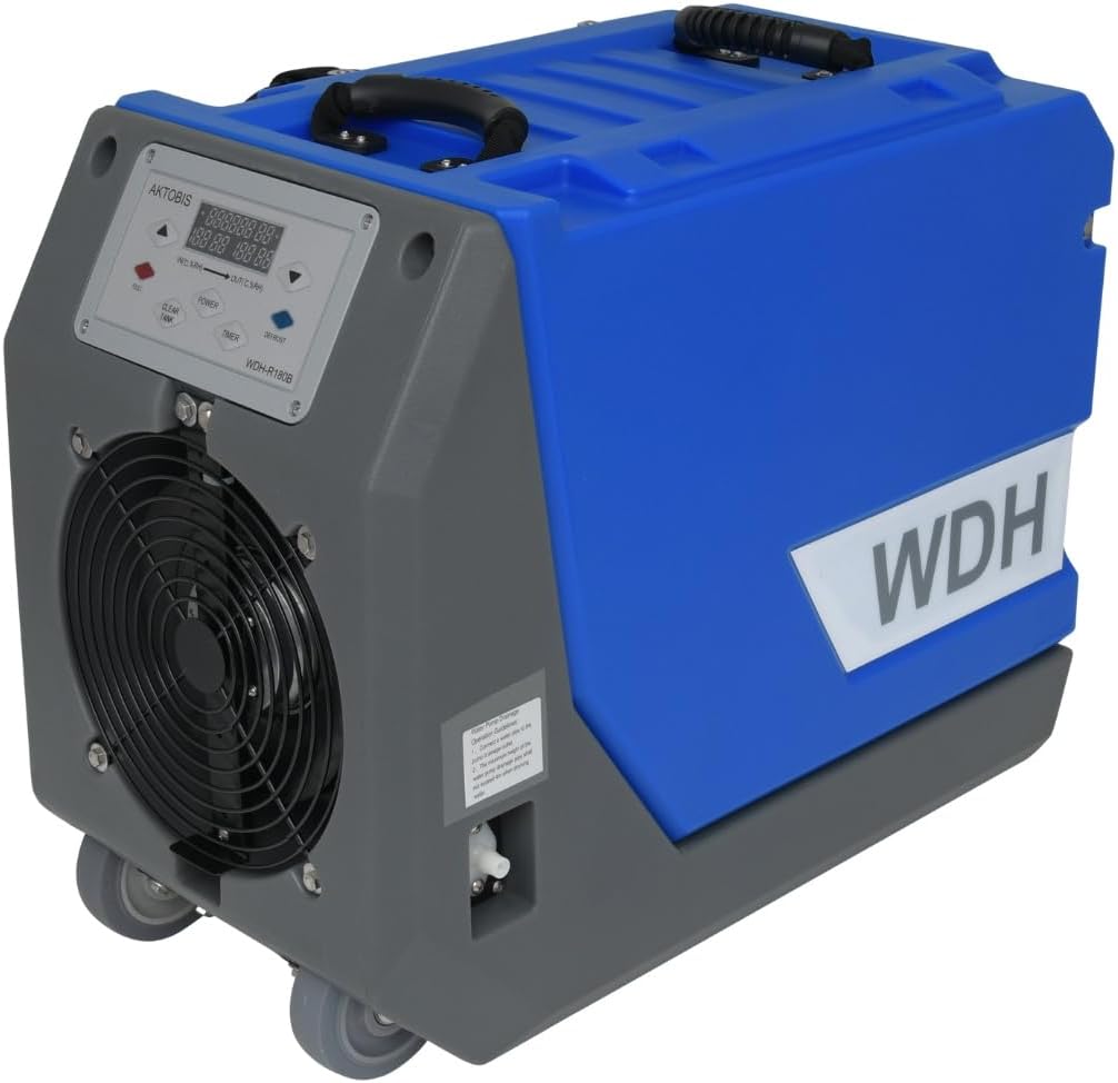 WDH Luftentfeuchter, 70 L, Blau/Grau, Aktobis Bautrockner, Entfeuchtungsgerät -R180B (bis /T)