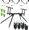 FAITH CARP TACKLE Angelausrüstung, Schwarz, VX3 Rodpod Set Deluxe - Rodpod Karpfen - Set