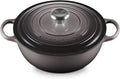 LE CREUSET Backofen, 4,255 kg, 26 cm, 4,1 l, Grau, Signature La Marmite aus Gusseisen, Für alle Herdarten und Induktion geeignet