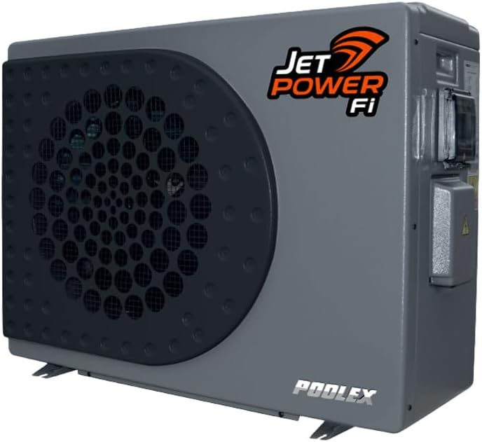 POOLEX Kompressor, 15 kW, 80 m, Grau/Schwarz, PAC JETPOWER 150, Wärmepumpe Pool Full Inverter, leise & verbunden
