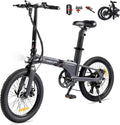 Cyseekin E-Bike, 20 Zoll, 345,6 Wh, 18,6 kg, 250 W, Schwarz, C10 Klapprad, Nur leicht, Motor Akku Ebike mit Shimano 7-Gang