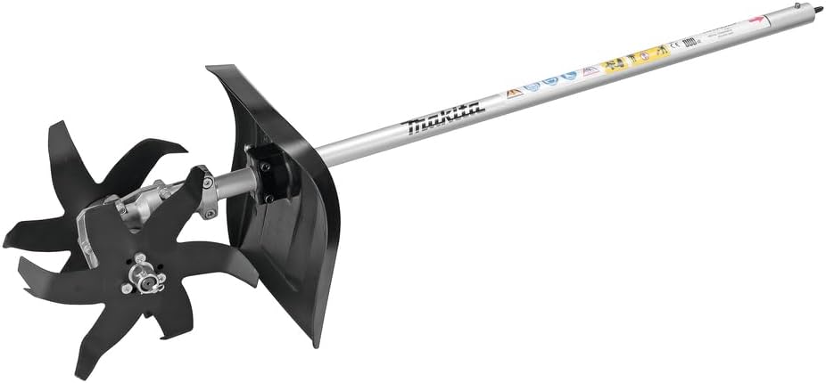 Makita Elektrowerkzeug, 16 cm, Schwarz/Silber, 195707-2 Kultivatoraufsatz KR400MP, Aufsatz zum Auflockern und Kultivieren von Beeten