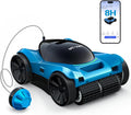 MT-VIKI Poolroboter, 3,5 L, Grau, Kabelloser Akku für Wand und Boden, 4WD Automatischer Poolreiniger bis 400㎡ mit 10400mAh Akku
