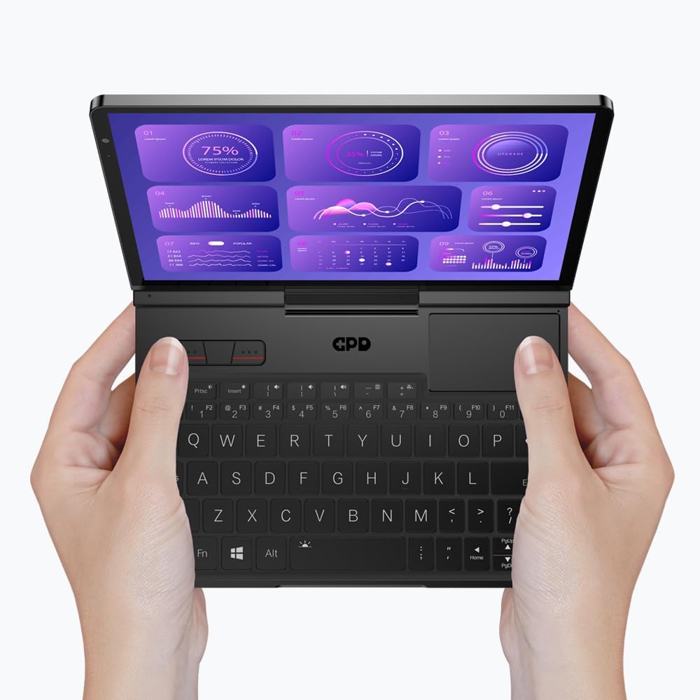 GPD Laptop, 8,8 Zoll, 20,6 cm, Weiß, Pocket 4 (AI 9 HX370), Ultra Mobile PC aus Aluminium mit Windows 11, Ultra HD Display