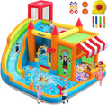 FBSPORT Hüpfburgen, Blau/Gelb/Grün/Rot, hüpfburg Outdoor mit gebläse Kinder aufblasbare hüpfburg
