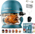 Fritaire Heissluftfritteuse, 5 L, Ungiftiger Glas-Airfryer, 360° Sicht, Selbstreinigung, 400°F Heißluft-Vortex für gleichmäßiges Garen