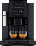 Profi Cook Kaffeevollautomat, Schwarz/Silber, mit Milchaufschäumdüse für Cappuccino